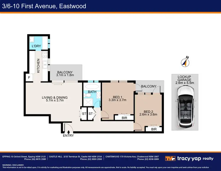Floorplan of Homely unit listing, 3/6-10 First Avenue, Eastwood NSW 2122