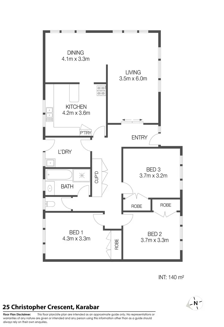 Floorplan of Homely house listing, 25 Christopher Crescent, Karabar NSW 2620