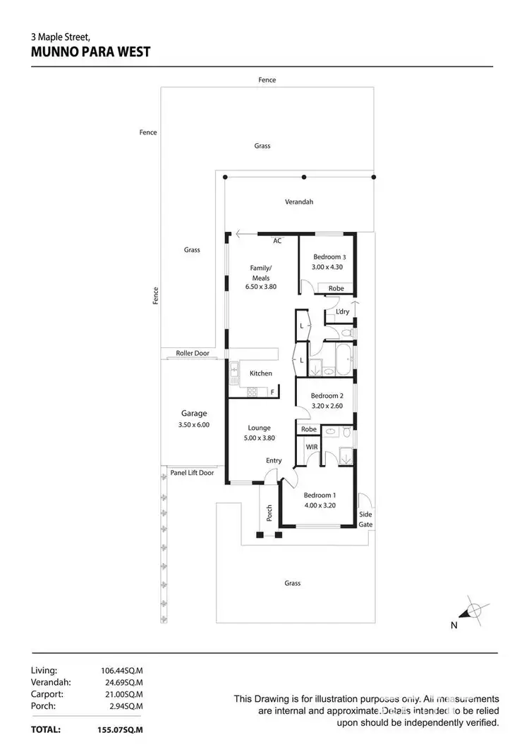 Floorplan of Homely house listing, 3 Maple Street, Munno Para West SA 5115