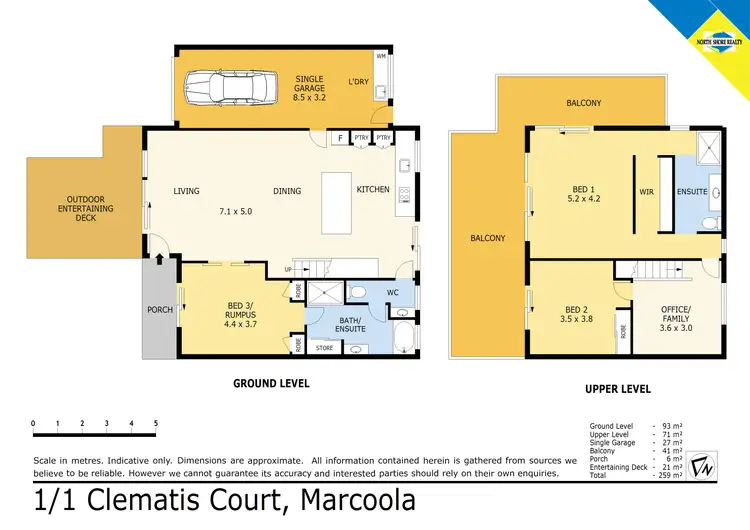 Floorplan of Homely house listing, 1/1 Clematis Court, Marcoola QLD 4564