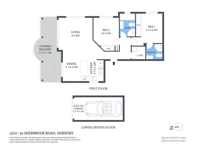 Floorplan of Homely apartment listing, 13/37-39 Sherbrook Road, Hornsby NSW 2077