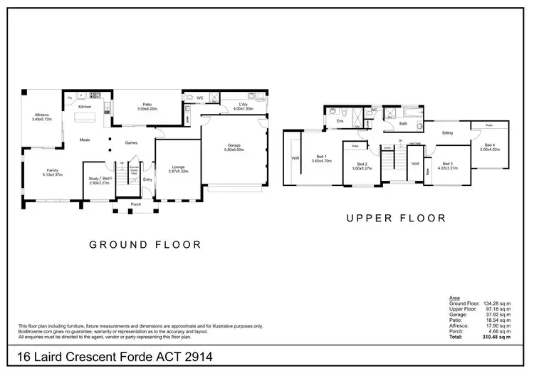 Floorplan of Homely house listing, 16 Laird Crescent, Forde ACT 2914