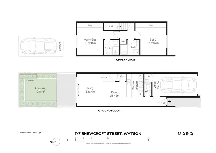 Floorplan of Homely townhouse listing, 7/7 Shewcroft Street, Watson ACT 2602