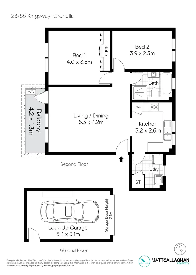 Floorplan of Homely unit listing, 23/55-57 Kingsway, Cronulla NSW 2230