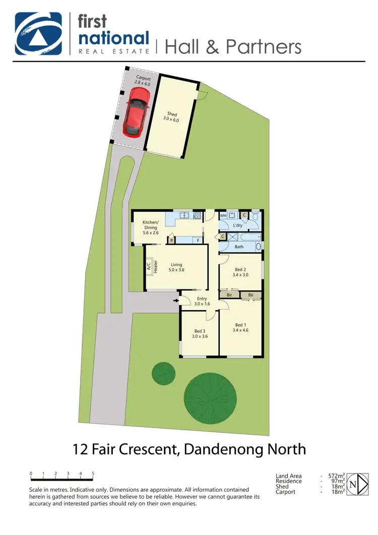 Floorplan of Homely house listing, 12 Fair Crescent, Dandenong North VIC 3175