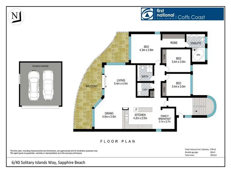 Floorplan of Homely apartment listing, 6/40 Solitary Islands Way, Sapphire Beach NSW 2450