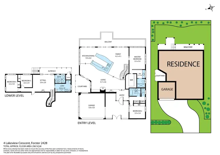 Floorplan of Homely house listing, 4 Lakeview Crescent, Forster NSW 2428