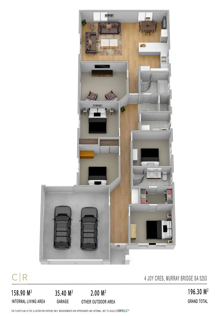Floorplan of Homely house listing, 4 Joy Crescent, Murray Bridge SA 5253