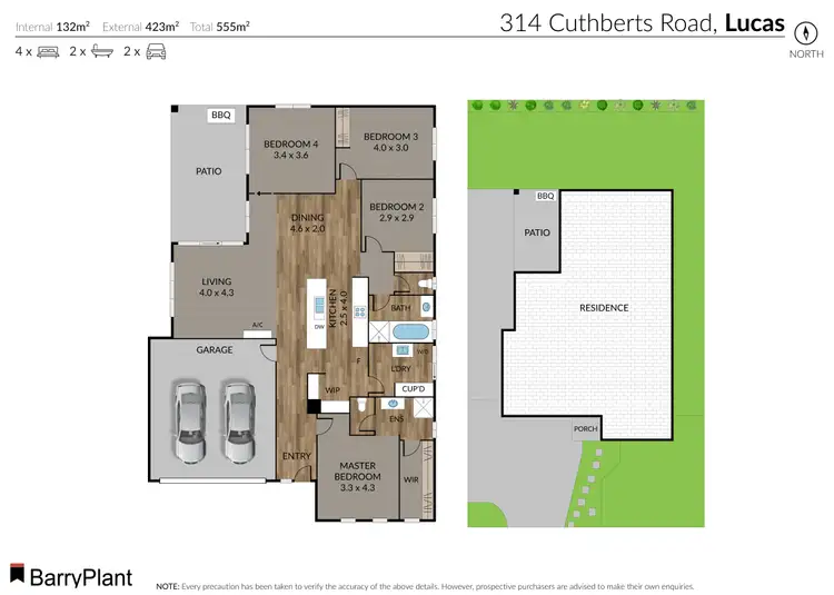 Floorplan of Homely house listing, 314 Cuthberts Road, Lucas VIC 3350