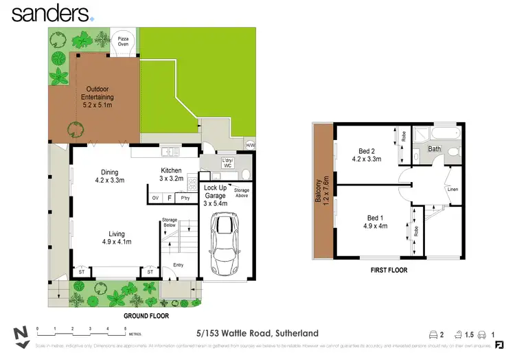Floorplan of Homely townhouse listing, 5/153-157 Wattle Road, Sutherland NSW 2232