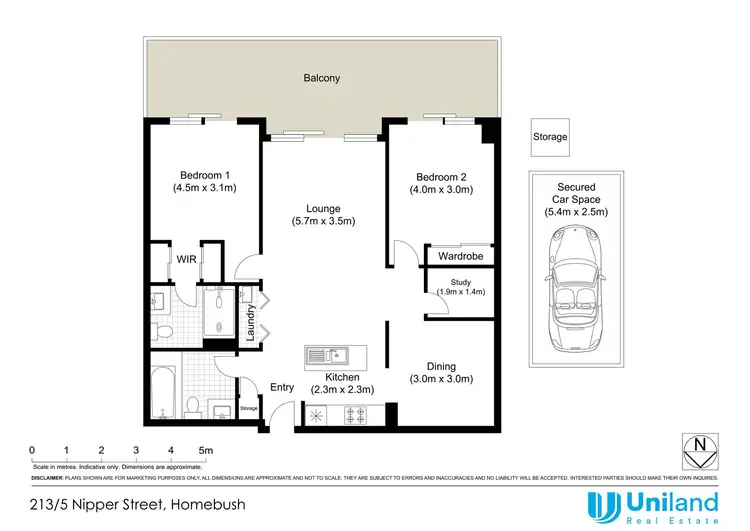 Floorplan of Homely apartment listing, 213/5 Nipper Street, Homebush NSW 2140