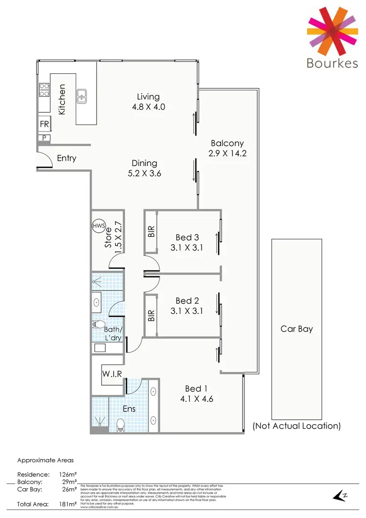Floorplan of Homely apartment listing, 203/8 Henley Street, Como WA 6152
