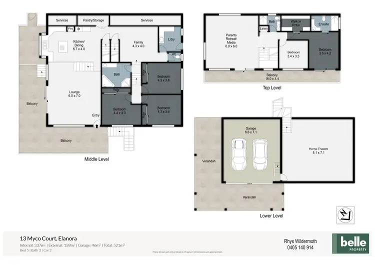 Floorplan of Homely house listing, 13 Myco Court, Elanora QLD 4221