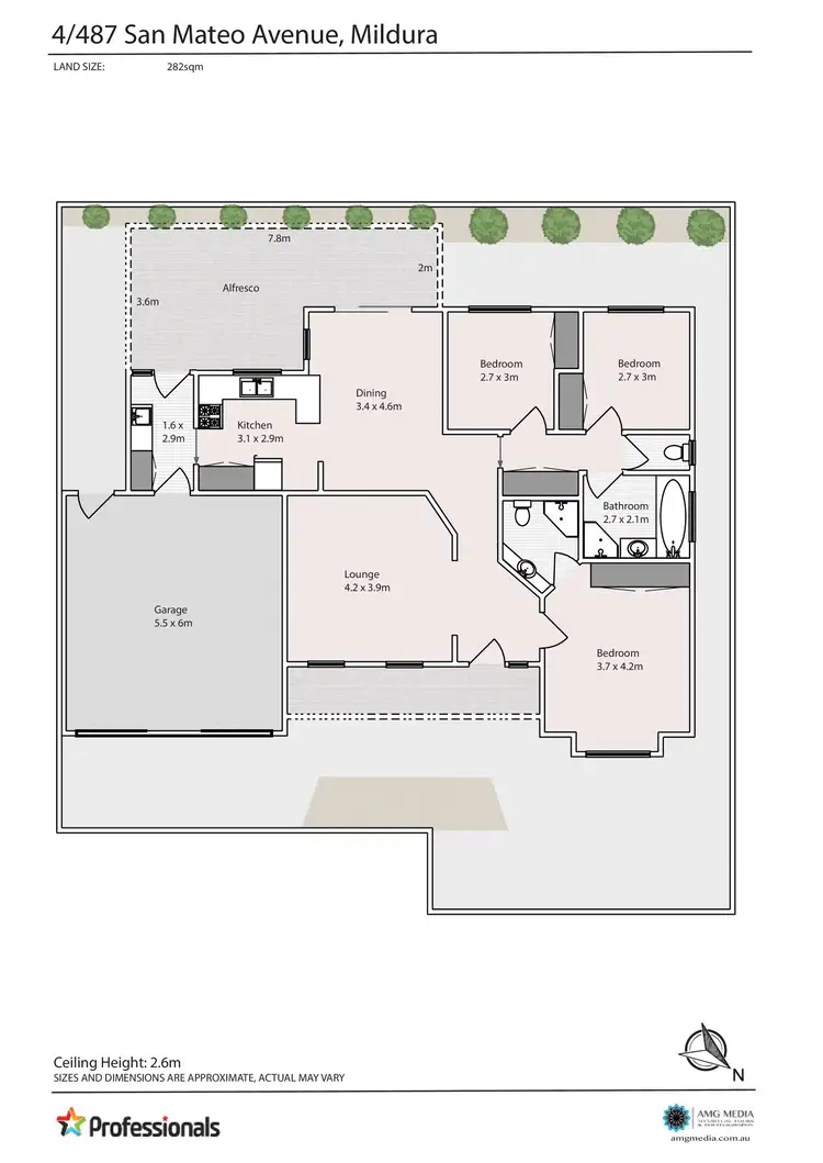 Floorplan of Homely townhouse listing, 4/487 San Mateo Avenue, Mildura VIC 3500
