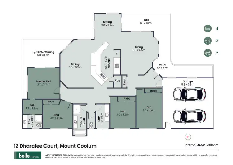 Floorplan of Homely house listing, 12 Dharalee Court, Mount Coolum QLD 4573