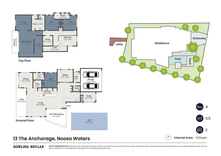 Floorplan of Homely house listing, 13 The Anchorage, Noosa Waters QLD 4566