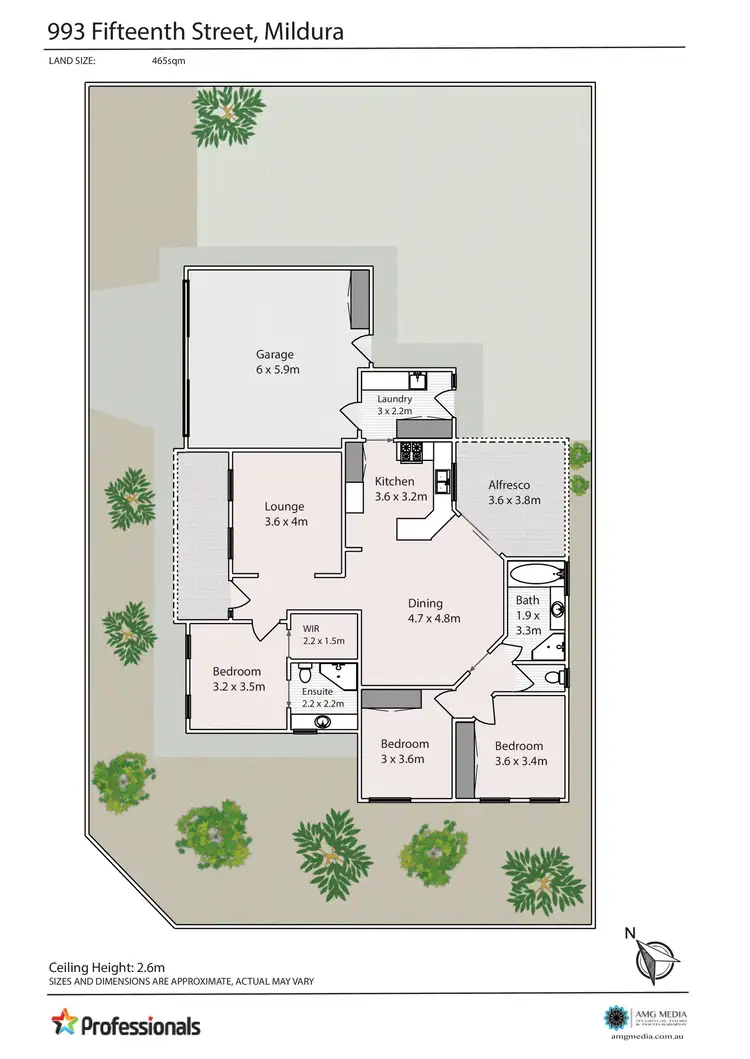 Floorplan of Homely house listing, 993 Fifteenth Street, Mildura VIC 3500