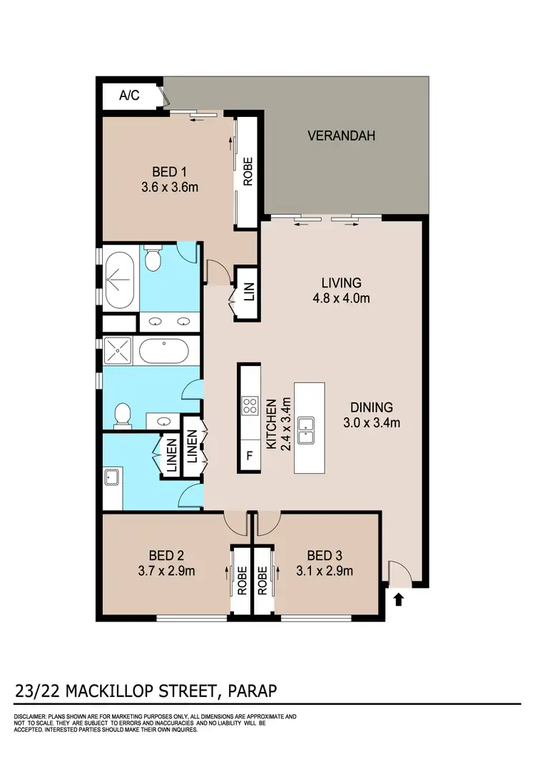 Floorplan of Homely unit listing, 23/22 Mackillop Street, Parap NT 820
