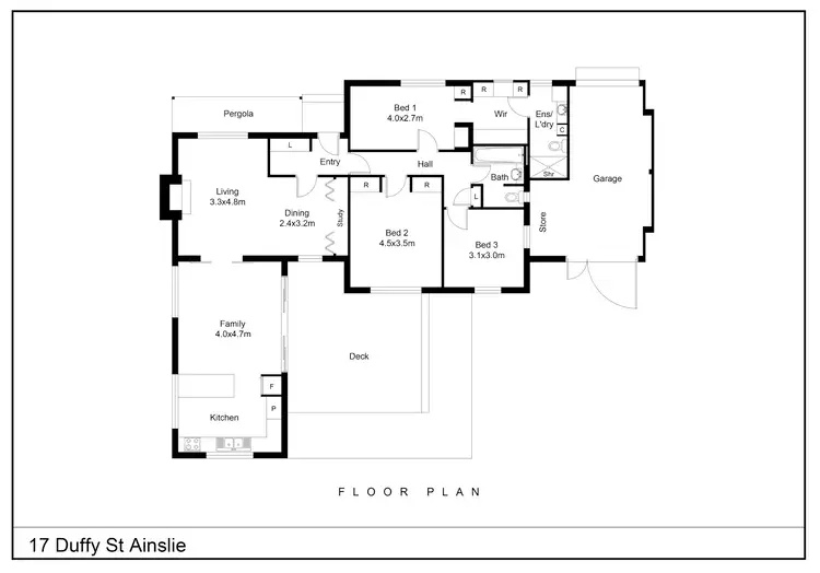 Floorplan of Homely house listing, 17 Duffy Street, Ainslie ACT 2602