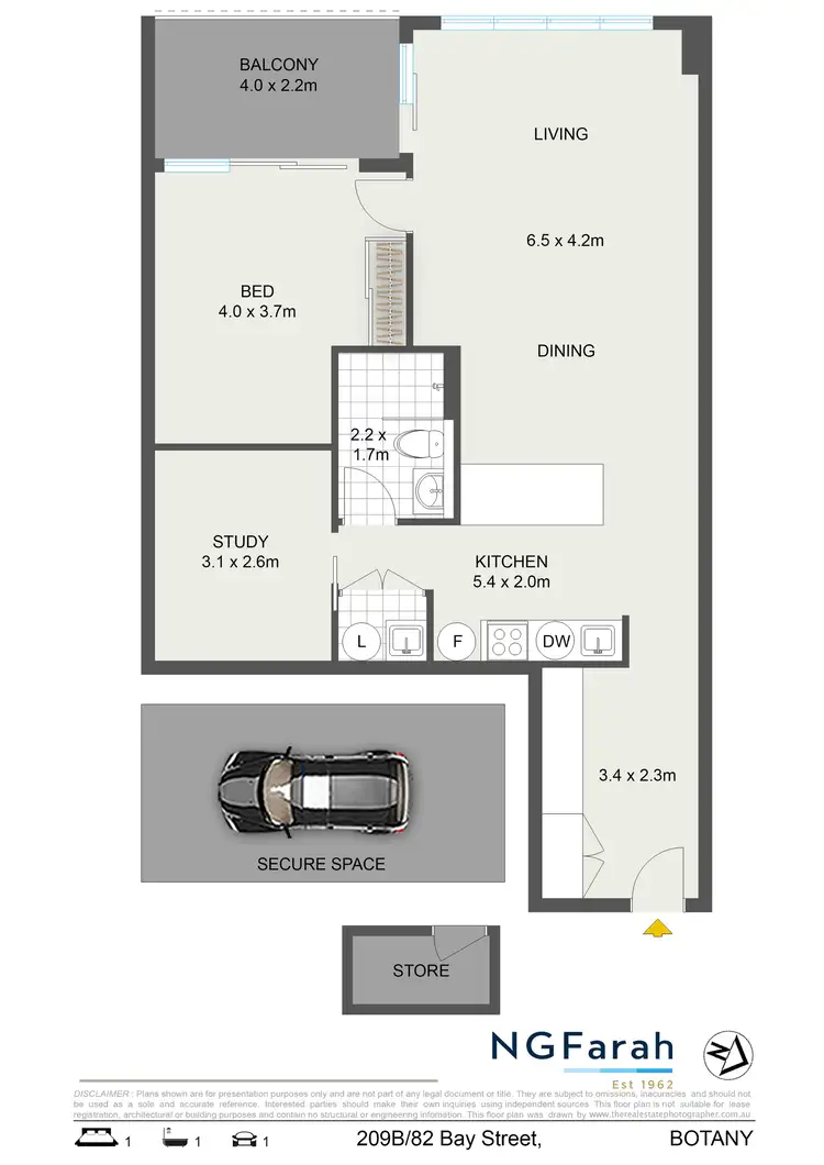 Floorplan of Homely apartment listing, 209B/82 Bay Street, Botany NSW 2019