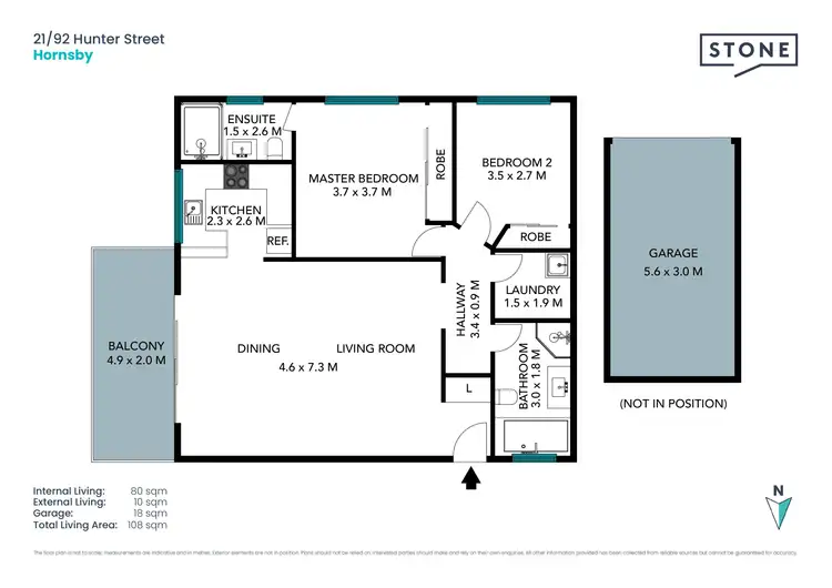 Floorplan of Homely unit listing, 21/92 Hunter Street, Hornsby NSW 2077