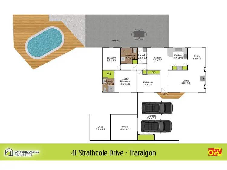 Floorplan of Homely house listing, 41 Strathcole Drive, Traralgon VIC 3844