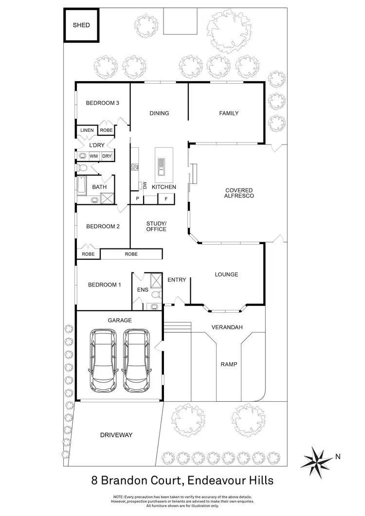 Floorplan of Homely house listing, 8 Brandon Court, Endeavour Hills VIC 3802
