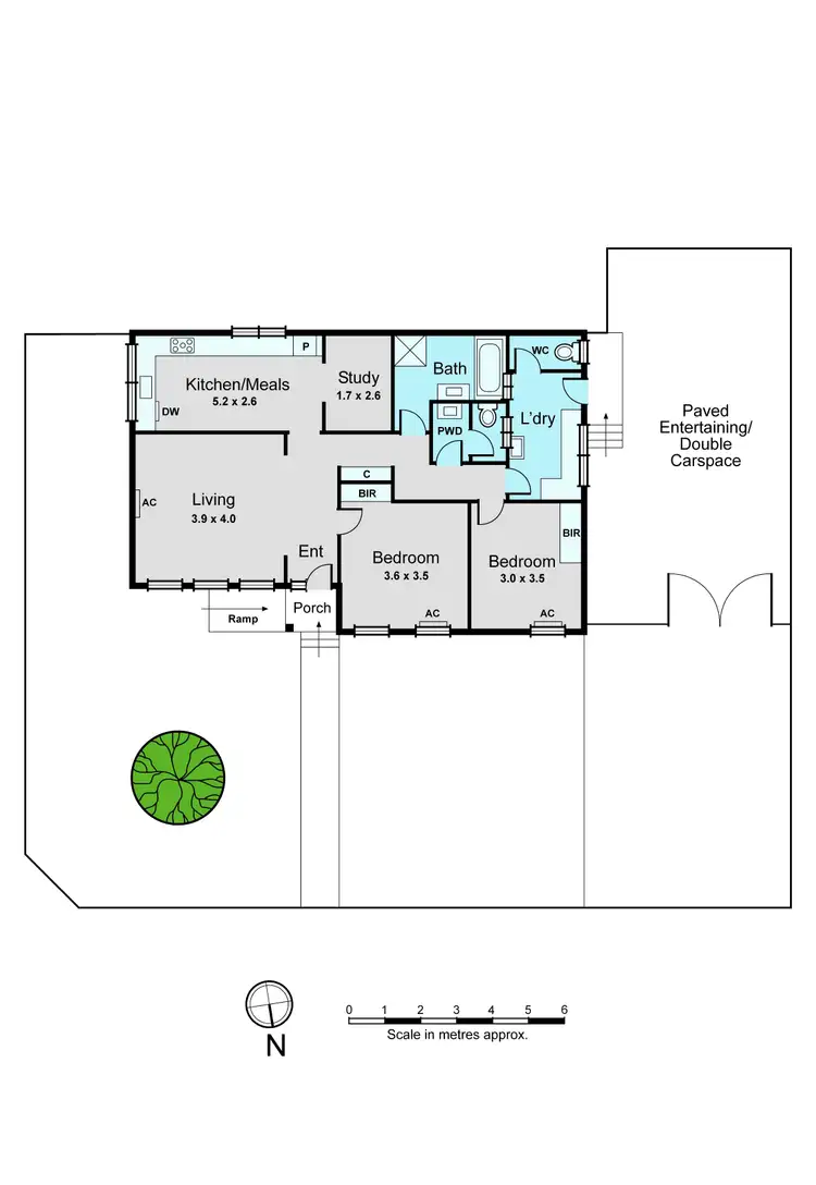 Floorplan of Homely unit listing, 1/1610 Dandenong Road, Huntingdale VIC 3166