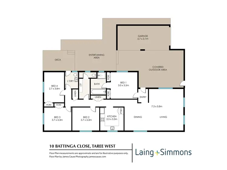 Floorplan of Homely house listing, 10 Battinga Close, Taree NSW 2430
