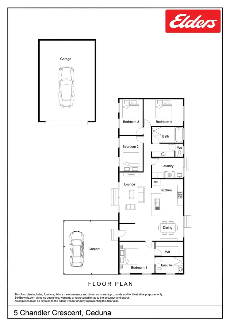 Floorplan of Homely house listing, 5 Chandler Crescent, Ceduna SA 5690