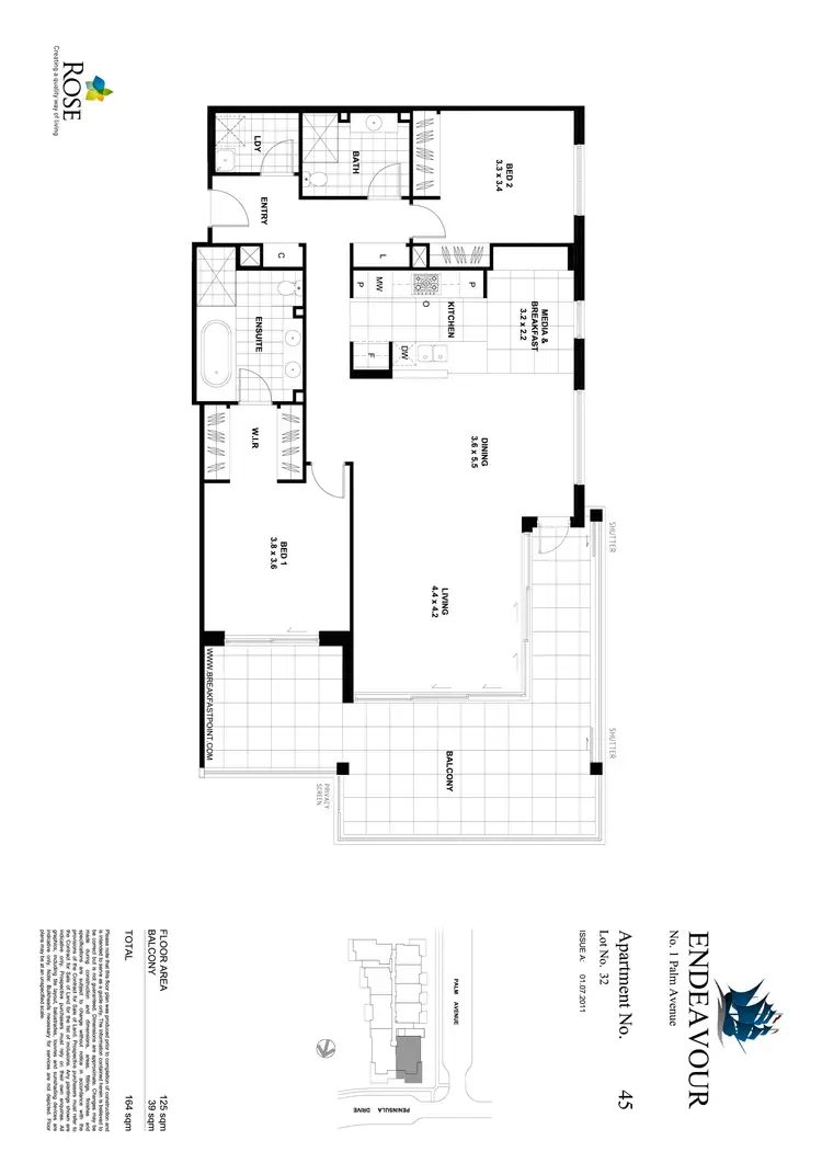Floorplan of Homely apartment listing, 45/1 Palm Avenue, Breakfast Point NSW 2137