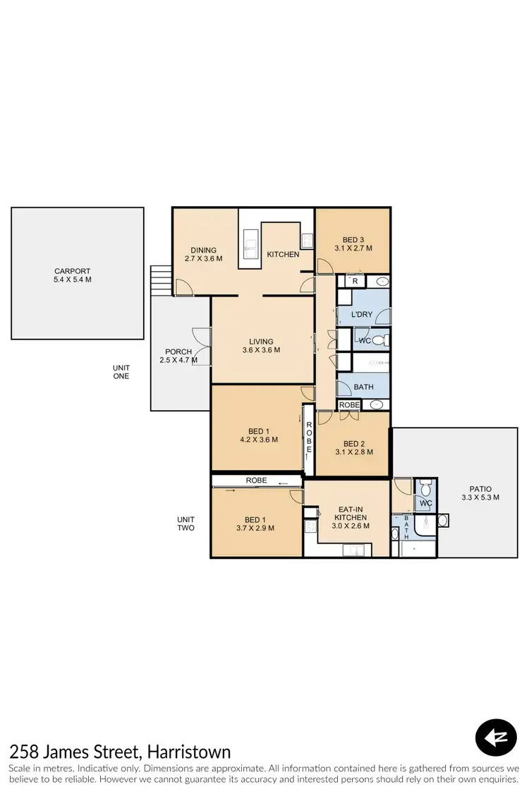 Floorplan of Homely semi-detached listing, 258 James Street, Harristown QLD 4350