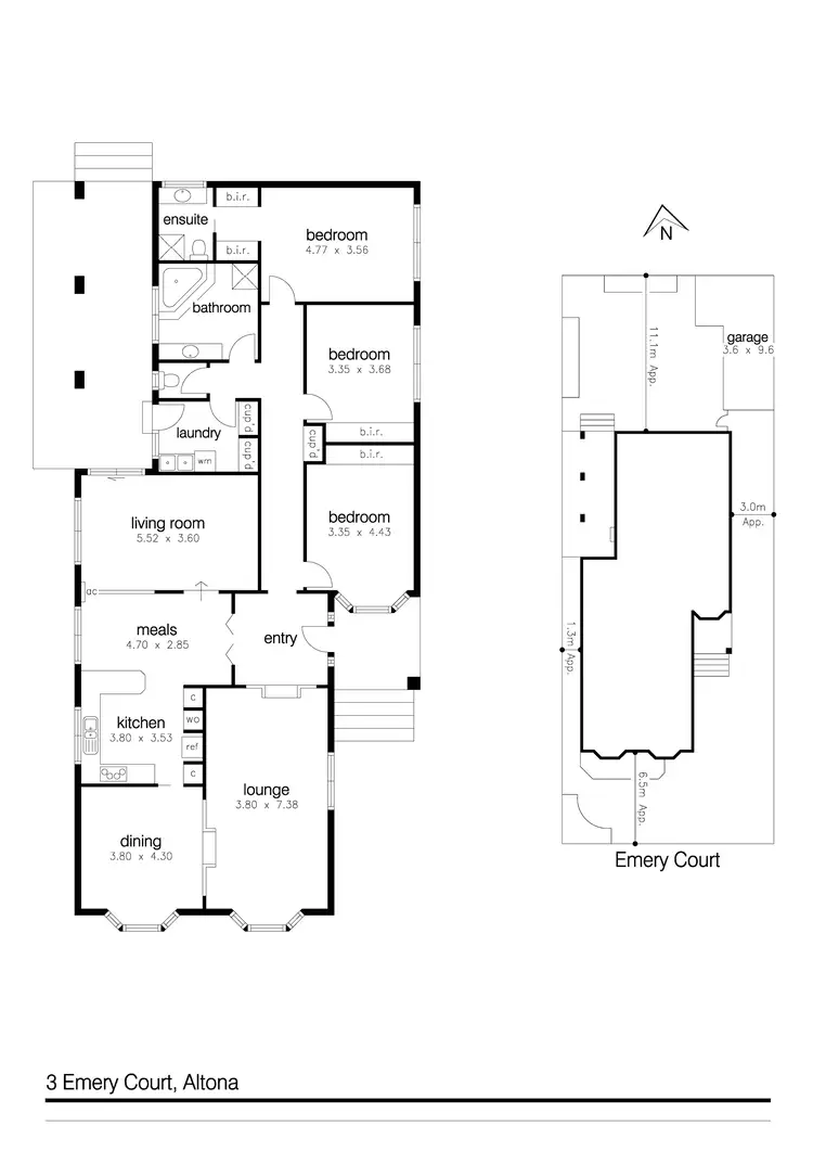 Floorplan of Homely house listing, 3 Emery Court, Altona VIC 3018