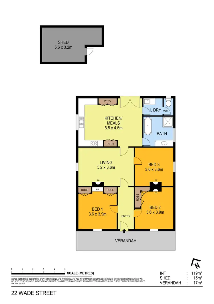 Floorplan of Homely house listing, 22 Wade Street, Golden Square VIC 3555