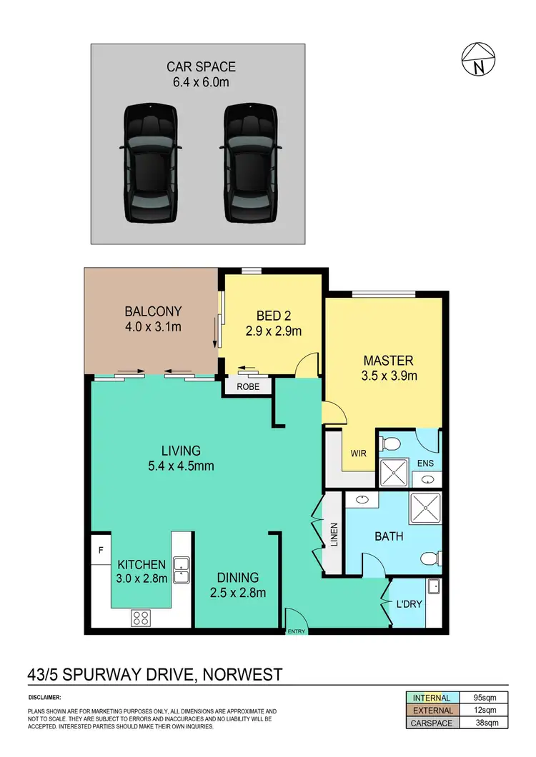 Floorplan of Homely apartment listing, 43/5 Spurway Drive, Norwest NSW 2153