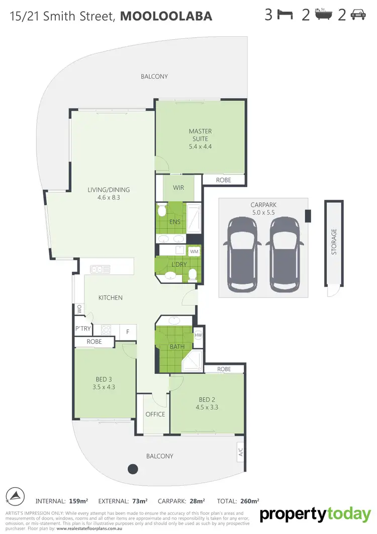 Floorplan of Homely unit listing, 15/21 Smith Street, Mooloolaba QLD 4557