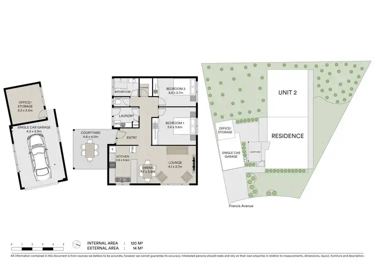 Floorplan of Homely villa listing, 1/17 Francis Avenue, Wollongbar NSW 2477