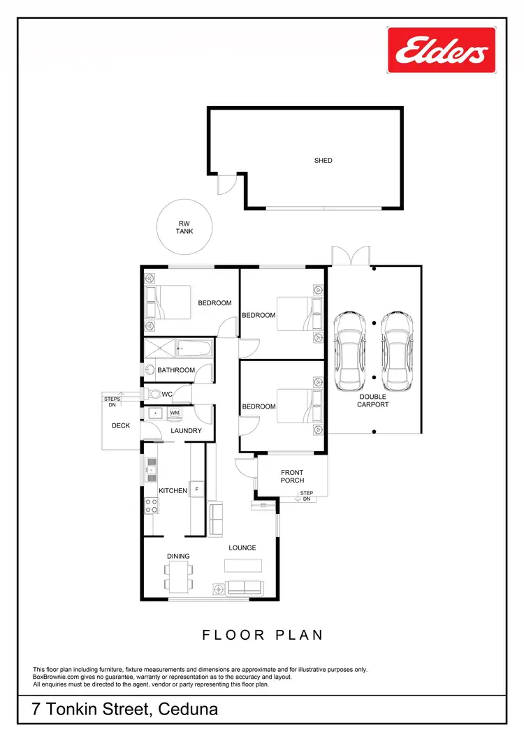 Floorplan of Homely house listing, 7 Tonkin Street, Ceduna SA 5690