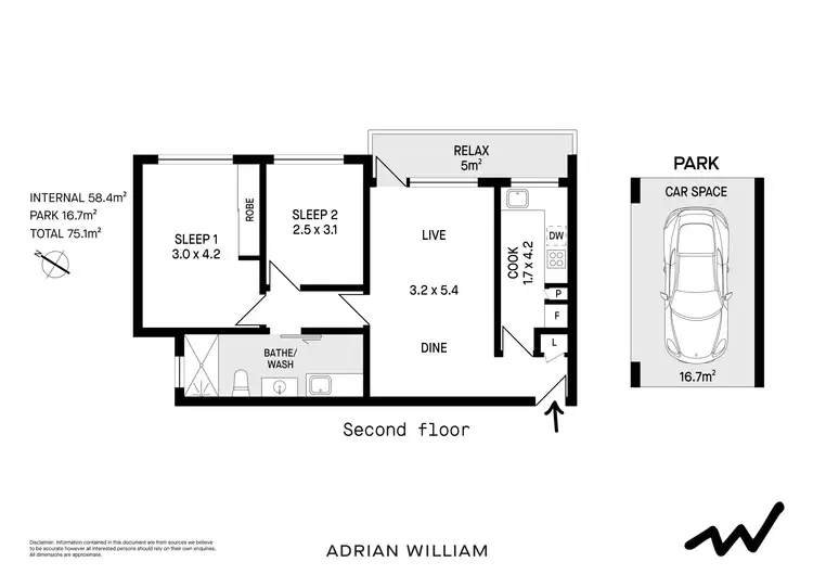 Floorplan of Homely apartment listing, 39/44-50 Ewart Street, Marrickville NSW 2204