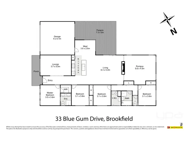 Floorplan of Homely house listing, 33 Blue Gum Drive, Brookfield VIC 3338