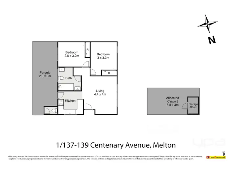 Floorplan of Homely unit listing, 1/137-139 Centenary Avenue, Melton VIC 3337