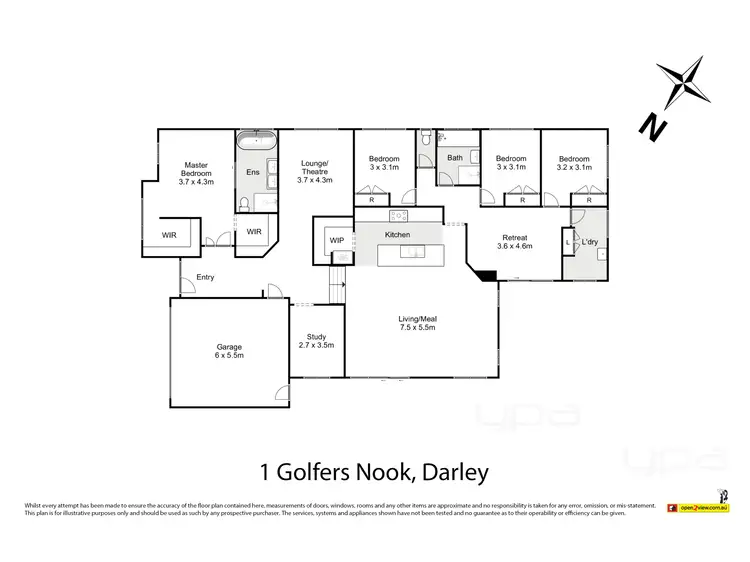 Floorplan of Homely house listing, 1 Golfers Nook, Darley VIC 3340