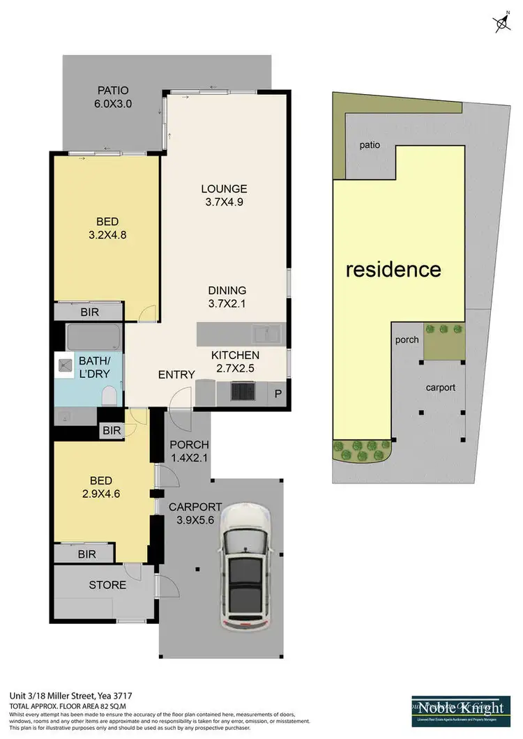 Floorplan of Homely unit listing, 3/18 Miller Street, Yea VIC 3717