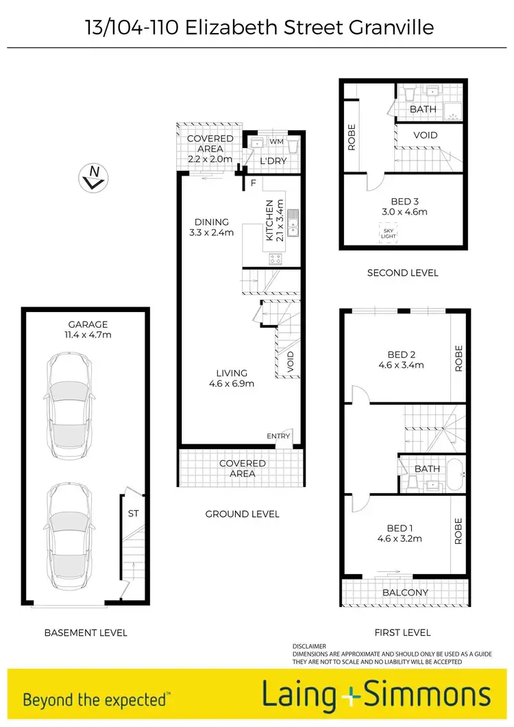 Floorplan of Homely townhouse listing, 13/104-110 Elizabeth Street, Granville NSW 2142