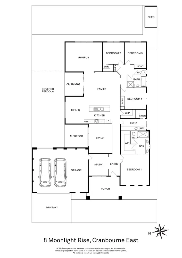 Floorplan of Homely house listing, 8 Moonlight Rise, Cranbourne East VIC 3977
