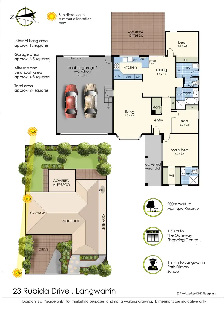 Floorplan of Homely house listing, 23 Rubida Drive, Langwarrin VIC 3910