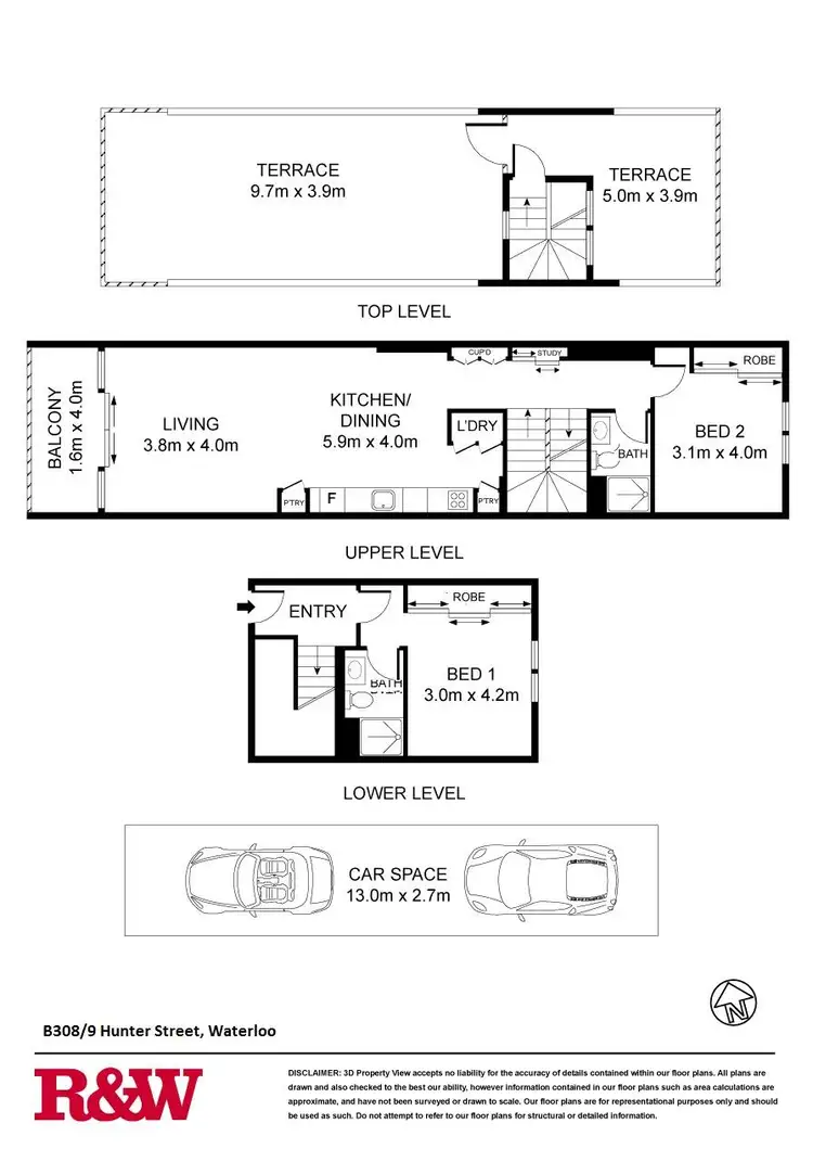 Floorplan of Homely apartment listing, B308/9 Hunter Street, Waterloo NSW 2017