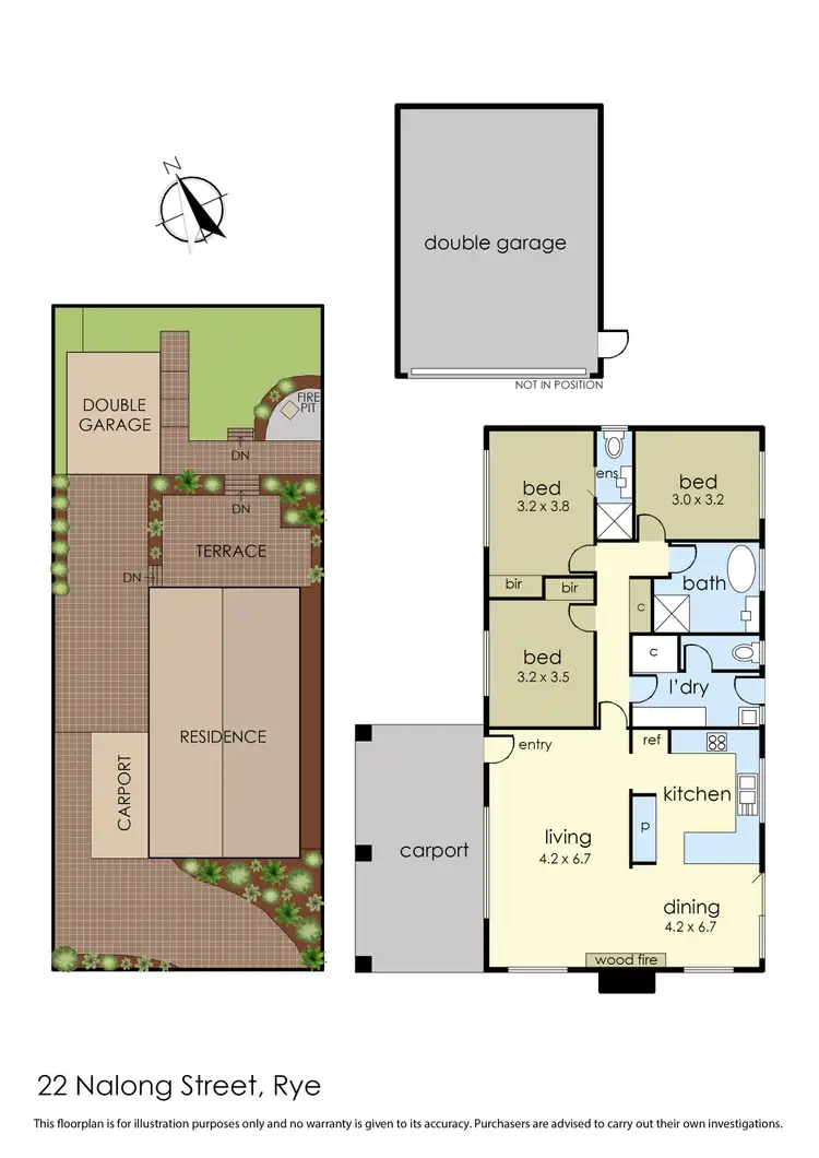 Floorplan of Homely house listing, 22 Nalong Street, Rye VIC 3941