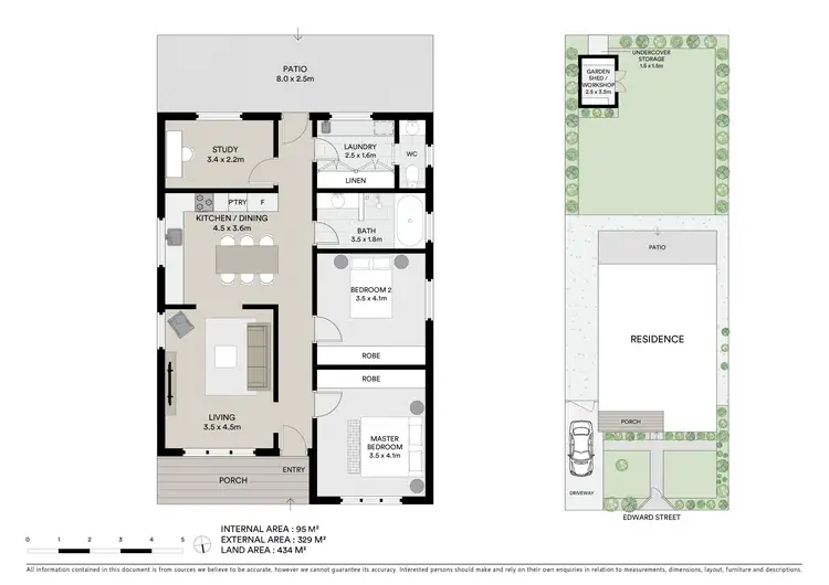 Floorplan of Homely house listing, 34 Edward Street, Rippleside VIC 3215