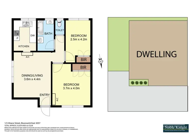 Floorplan of Homely unit listing, 1/3 Alsace Street, Brunswick East VIC 3057